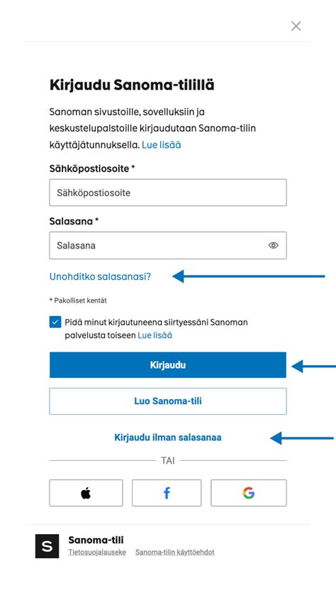 sanoma tili kirjautuminen.